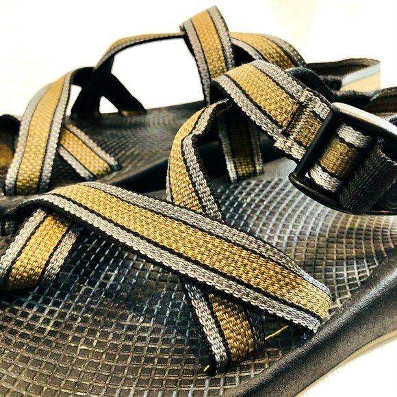 Chaco Men's Sport Sandal in Black Grey and Tan Size M8 - Picture 8 of 12